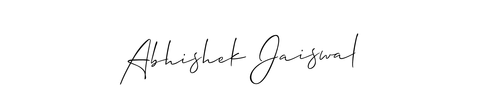 You should practise on your own different ways (Allison_Script) to write your name (Abhishek Jaiswal) in signature. don't let someone else do it for you. Abhishek Jaiswal signature style 2 images and pictures png