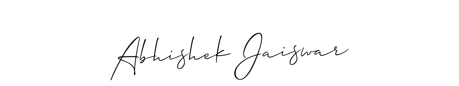 How to make Abhishek Jaiswar signature? Allison_Script is a professional autograph style. Create handwritten signature for Abhishek Jaiswar name. Abhishek Jaiswar signature style 2 images and pictures png