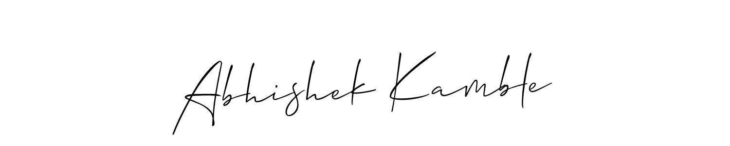 How to make Abhishek Kamble name signature. Use Allison_Script style for creating short signs online. This is the latest handwritten sign. Abhishek Kamble signature style 2 images and pictures png