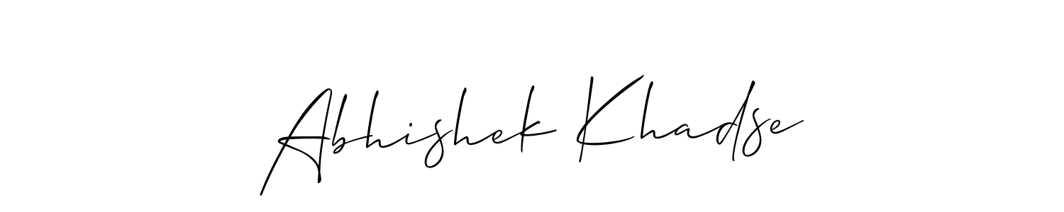 Abhishek Khadse stylish signature style. Best Handwritten Sign (Allison_Script) for my name. Handwritten Signature Collection Ideas for my name Abhishek Khadse. Abhishek Khadse signature style 2 images and pictures png