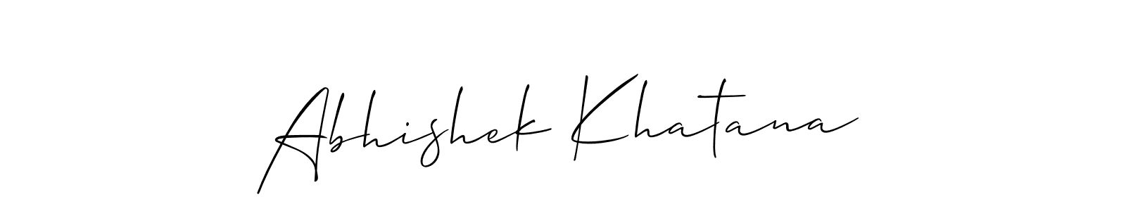 Also You can easily find your signature by using the search form. We will create Abhishek Khatana name handwritten signature images for you free of cost using Allison_Script sign style. Abhishek Khatana signature style 2 images and pictures png