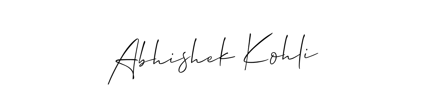 Use a signature maker to create a handwritten signature online. With this signature software, you can design (Allison_Script) your own signature for name Abhishek Kohli. Abhishek Kohli signature style 2 images and pictures png