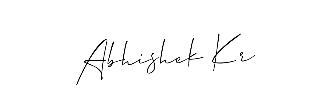 Abhishek Kr stylish signature style. Best Handwritten Sign (Allison_Script) for my name. Handwritten Signature Collection Ideas for my name Abhishek Kr. Abhishek Kr signature style 2 images and pictures png