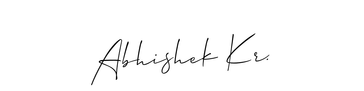 You should practise on your own different ways (Allison_Script) to write your name (Abhishek Kr.) in signature. don't let someone else do it for you. Abhishek Kr. signature style 2 images and pictures png