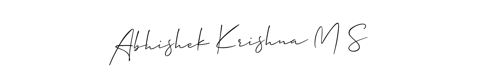 Also we have Abhishek Krishna M S name is the best signature style. Create professional handwritten signature collection using Allison_Script autograph style. Abhishek Krishna M S signature style 2 images and pictures png