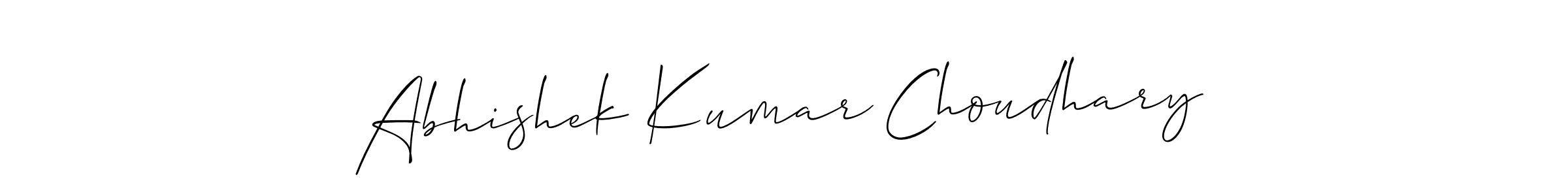 How to make Abhishek Kumar Choudhary signature? Allison_Script is a professional autograph style. Create handwritten signature for Abhishek Kumar Choudhary name. Abhishek Kumar Choudhary signature style 2 images and pictures png