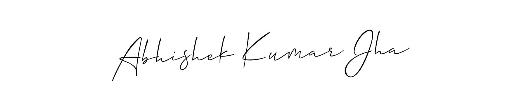 Also You can easily find your signature by using the search form. We will create Abhishek Kumar Jha name handwritten signature images for you free of cost using Allison_Script sign style. Abhishek Kumar Jha signature style 2 images and pictures png