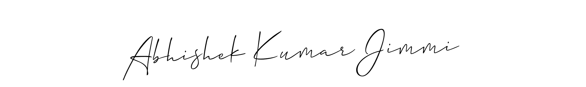 if you are searching for the best signature style for your name Abhishek Kumar Jimmi. so please give up your signature search. here we have designed multiple signature styles  using Allison_Script. Abhishek Kumar Jimmi signature style 2 images and pictures png