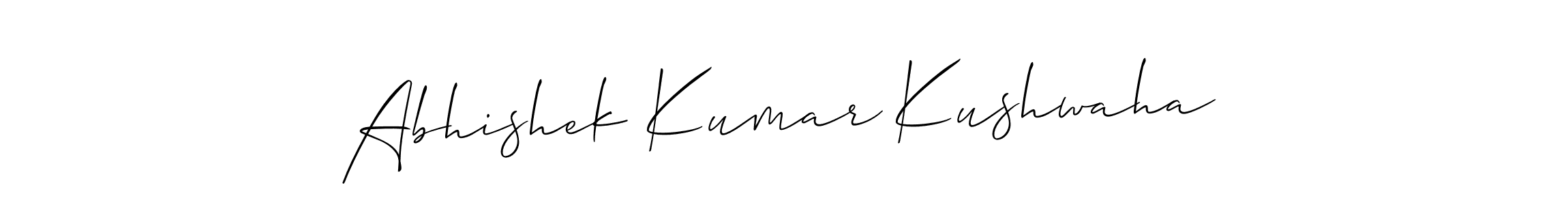 Design your own signature with our free online signature maker. With this signature software, you can create a handwritten (Allison_Script) signature for name Abhishek Kumar Kushwaha. Abhishek Kumar Kushwaha signature style 2 images and pictures png