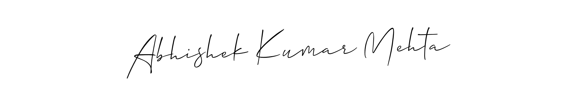 Make a beautiful signature design for name Abhishek Kumar Mehta. With this signature (Allison_Script) style, you can create a handwritten signature for free. Abhishek Kumar Mehta signature style 2 images and pictures png