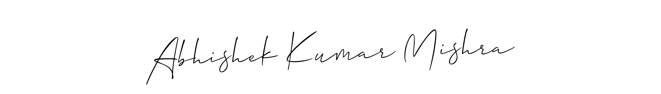 The best way (Allison_Script) to make a short signature is to pick only two or three words in your name. The name Abhishek Kumar Mishra include a total of six letters. For converting this name. Abhishek Kumar Mishra signature style 2 images and pictures png