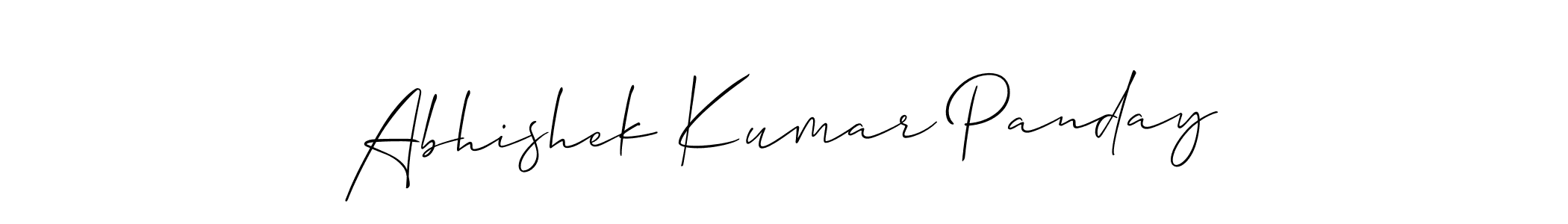 Use a signature maker to create a handwritten signature online. With this signature software, you can design (Allison_Script) your own signature for name Abhishek Kumar Panday. Abhishek Kumar Panday signature style 2 images and pictures png