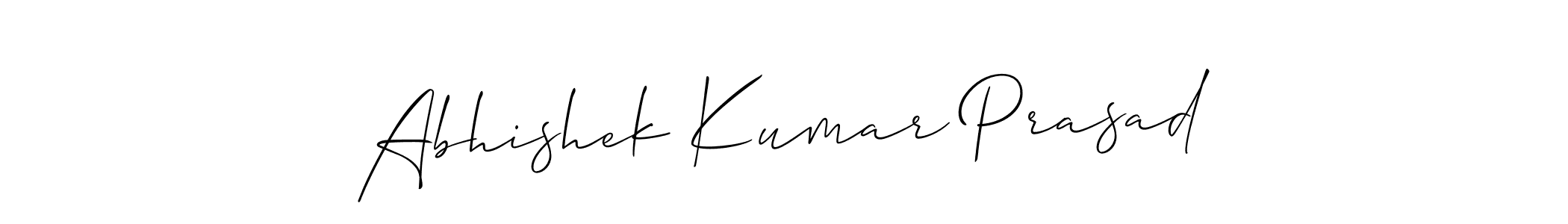How to make Abhishek Kumar Prasad name signature. Use Allison_Script style for creating short signs online. This is the latest handwritten sign. Abhishek Kumar Prasad signature style 2 images and pictures png