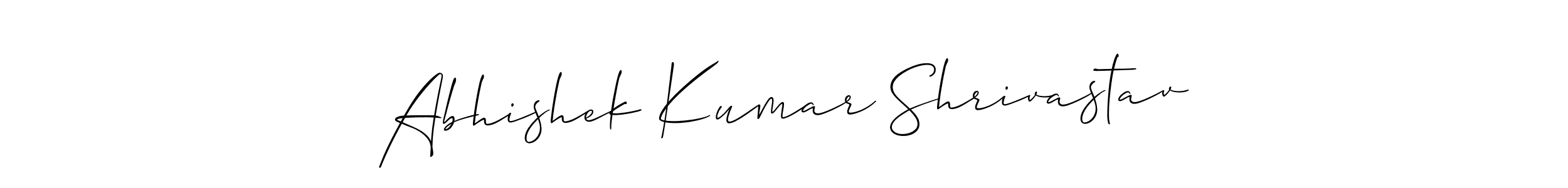 How to make Abhishek Kumar Shrivastav signature? Allison_Script is a professional autograph style. Create handwritten signature for Abhishek Kumar Shrivastav name. Abhishek Kumar Shrivastav signature style 2 images and pictures png