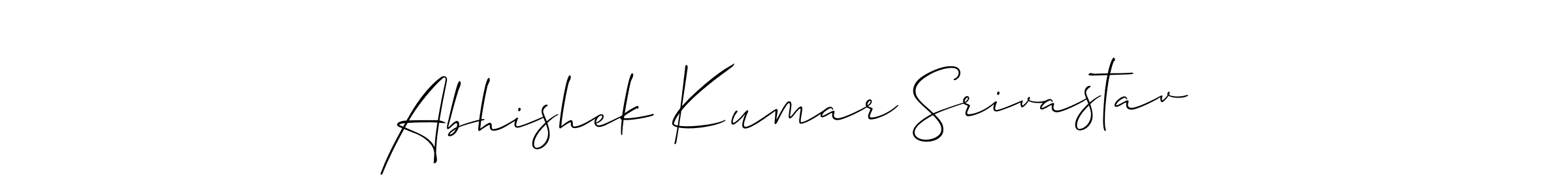 if you are searching for the best signature style for your name Abhishek Kumar Srivastav. so please give up your signature search. here we have designed multiple signature styles  using Allison_Script. Abhishek Kumar Srivastav signature style 2 images and pictures png