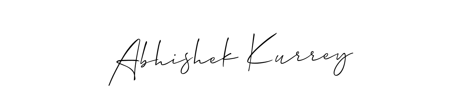 Design your own signature with our free online signature maker. With this signature software, you can create a handwritten (Allison_Script) signature for name Abhishek Kurrey. Abhishek Kurrey signature style 2 images and pictures png