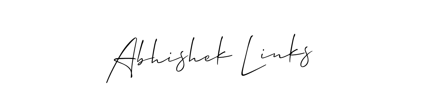 Make a short Abhishek Links signature style. Manage your documents anywhere anytime using Allison_Script. Create and add eSignatures, submit forms, share and send files easily. Abhishek Links signature style 2 images and pictures png