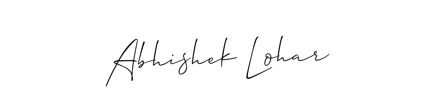 Make a beautiful signature design for name Abhishek Lohar. With this signature (Allison_Script) style, you can create a handwritten signature for free. Abhishek Lohar signature style 2 images and pictures png