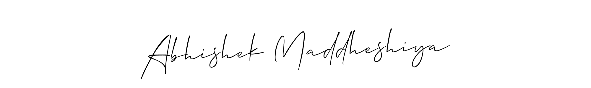 How to make Abhishek Maddheshiya signature? Allison_Script is a professional autograph style. Create handwritten signature for Abhishek Maddheshiya name. Abhishek Maddheshiya signature style 2 images and pictures png