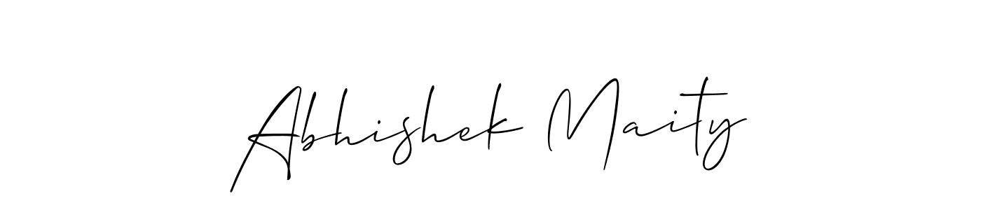 You should practise on your own different ways (Allison_Script) to write your name (Abhishek Maity) in signature. don't let someone else do it for you. Abhishek Maity signature style 2 images and pictures png