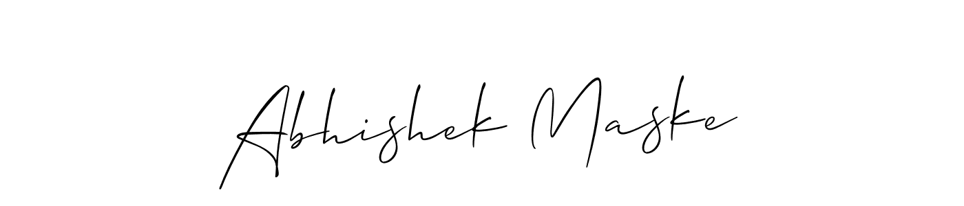 Also You can easily find your signature by using the search form. We will create Abhishek Maske name handwritten signature images for you free of cost using Allison_Script sign style. Abhishek Maske signature style 2 images and pictures png