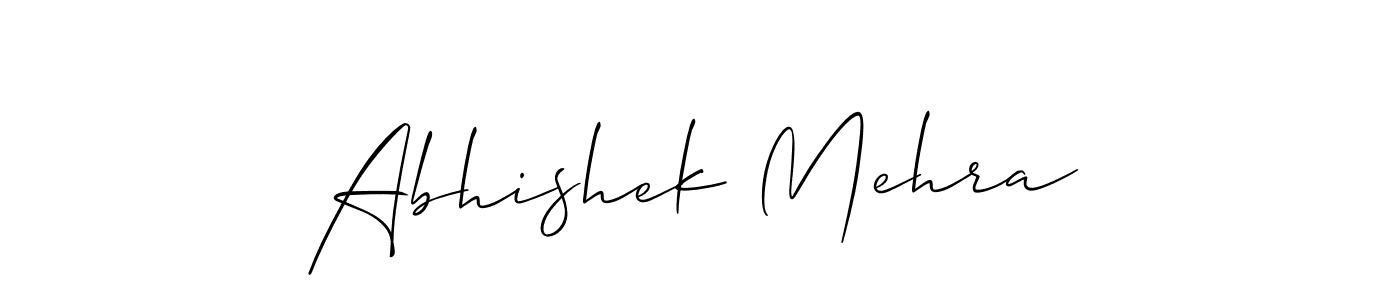 You should practise on your own different ways (Allison_Script) to write your name (Abhishek Mehra) in signature. don't let someone else do it for you. Abhishek Mehra signature style 2 images and pictures png