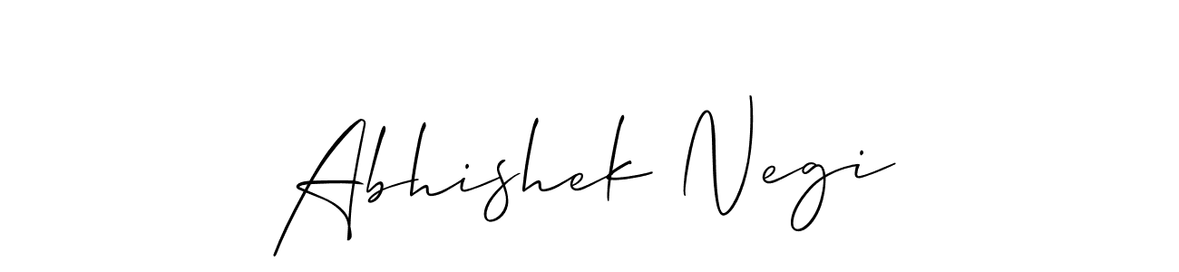 Make a beautiful signature design for name Abhishek Negi. With this signature (Allison_Script) style, you can create a handwritten signature for free. Abhishek Negi signature style 2 images and pictures png