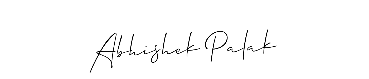 Make a short Abhishek Palak signature style. Manage your documents anywhere anytime using Allison_Script. Create and add eSignatures, submit forms, share and send files easily. Abhishek Palak signature style 2 images and pictures png