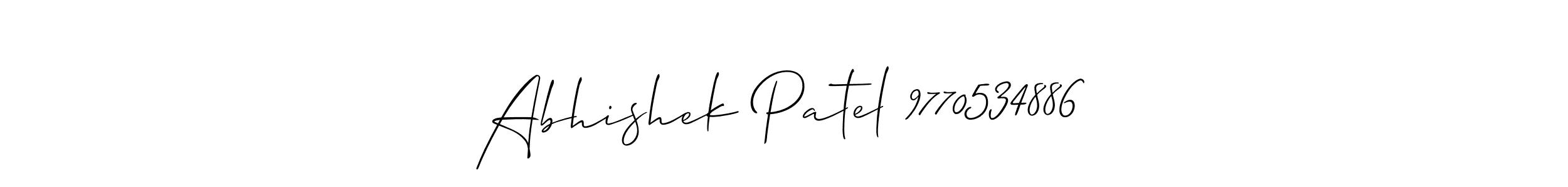 Abhishek Patel 9770534886 stylish signature style. Best Handwritten Sign (Allison_Script) for my name. Handwritten Signature Collection Ideas for my name Abhishek Patel 9770534886. Abhishek Patel 9770534886 signature style 2 images and pictures png