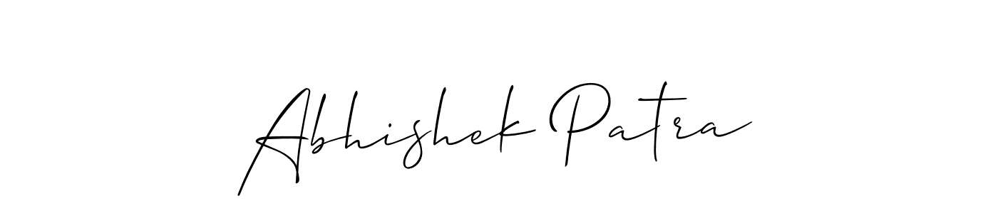 You should practise on your own different ways (Allison_Script) to write your name (Abhishek Patra) in signature. don't let someone else do it for you. Abhishek Patra signature style 2 images and pictures png