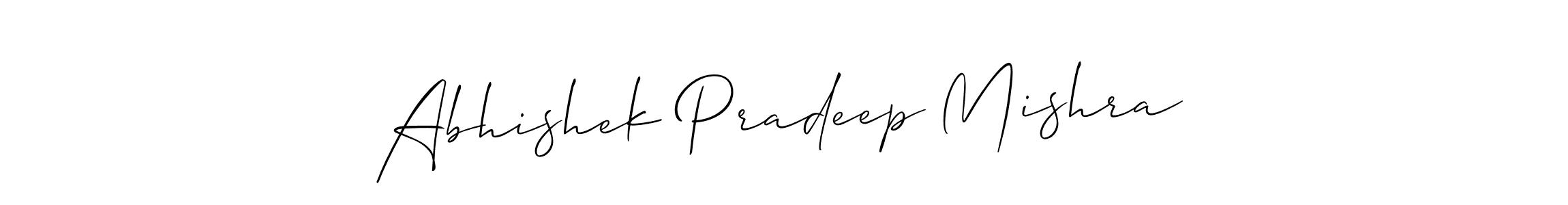 Also You can easily find your signature by using the search form. We will create Abhishek Pradeep Mishra name handwritten signature images for you free of cost using Allison_Script sign style. Abhishek Pradeep Mishra signature style 2 images and pictures png