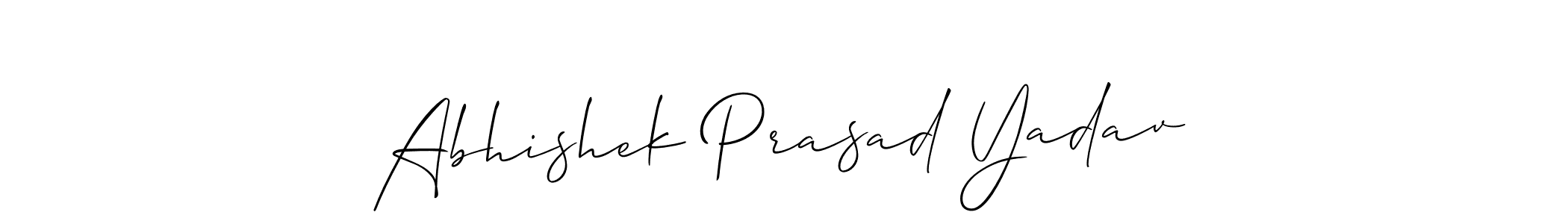 Design your own signature with our free online signature maker. With this signature software, you can create a handwritten (Allison_Script) signature for name Abhishek Prasad Yadav. Abhishek Prasad Yadav signature style 2 images and pictures png