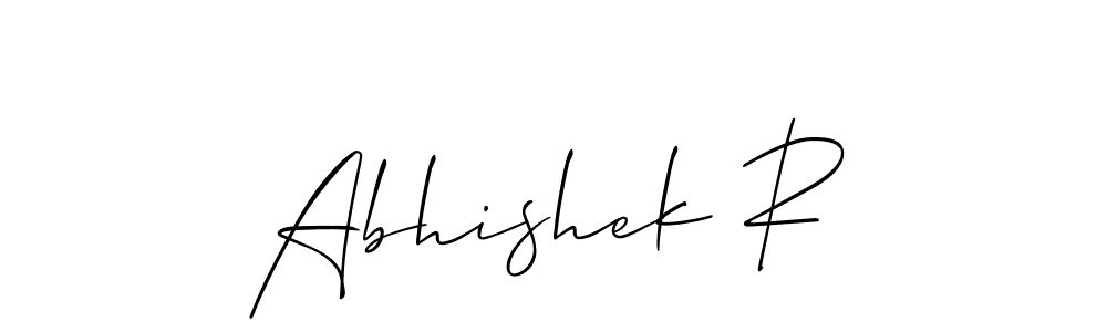 How to make Abhishek R signature? Allison_Script is a professional autograph style. Create handwritten signature for Abhishek R name. Abhishek R signature style 2 images and pictures png