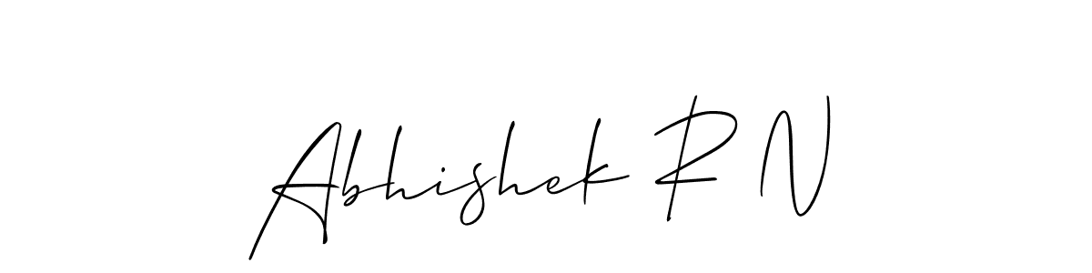 You should practise on your own different ways (Allison_Script) to write your name (Abhishek R N) in signature. don't let someone else do it for you. Abhishek R N signature style 2 images and pictures png