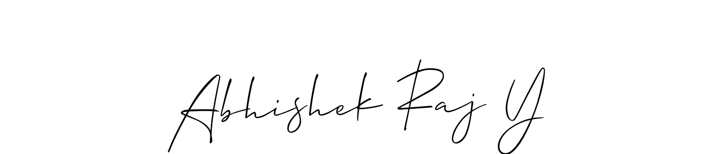 How to Draw Abhishek Raj Y signature style? Allison_Script is a latest design signature styles for name Abhishek Raj Y. Abhishek Raj Y signature style 2 images and pictures png