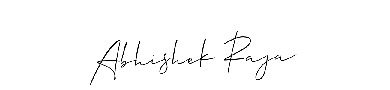 Use a signature maker to create a handwritten signature online. With this signature software, you can design (Allison_Script) your own signature for name Abhishek Raja. Abhishek Raja signature style 2 images and pictures png