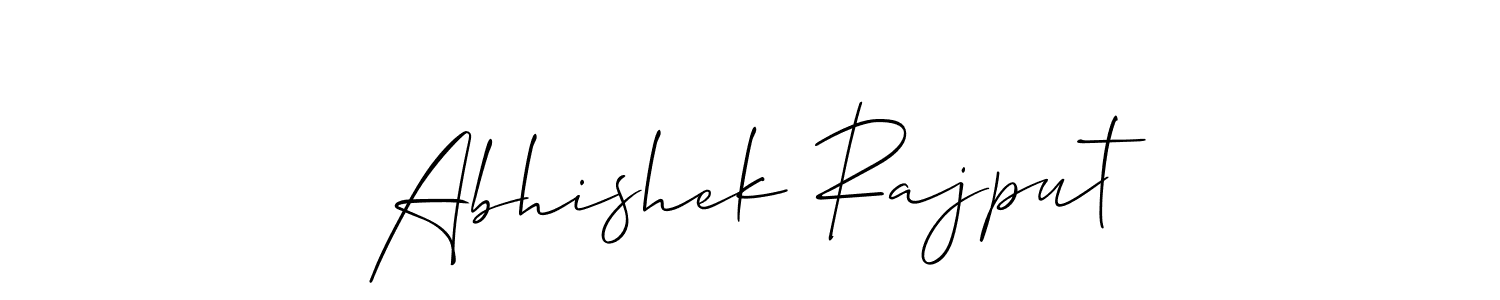 Design your own signature with our free online signature maker. With this signature software, you can create a handwritten (Allison_Script) signature for name Abhishek Rajput. Abhishek Rajput signature style 2 images and pictures png