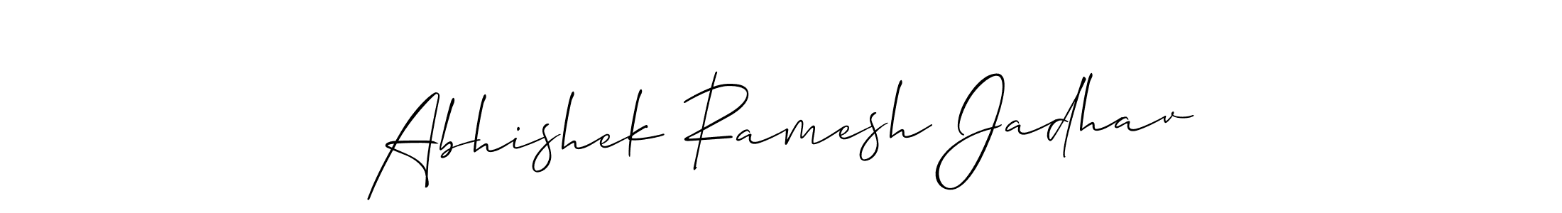 Design your own signature with our free online signature maker. With this signature software, you can create a handwritten (Allison_Script) signature for name Abhishek Ramesh Jadhav. Abhishek Ramesh Jadhav signature style 2 images and pictures png