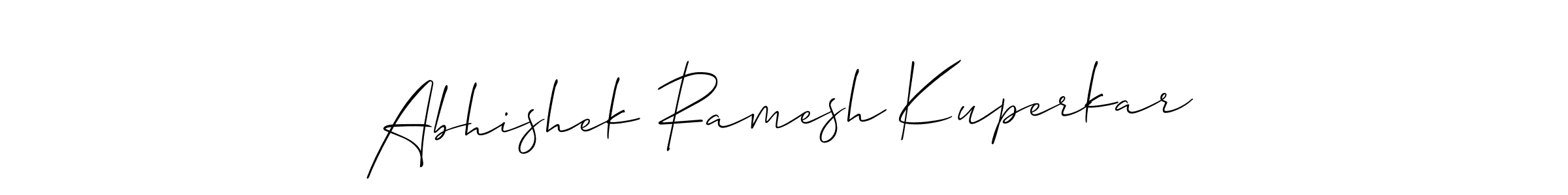 How to make Abhishek Ramesh Kuperkar signature? Allison_Script is a professional autograph style. Create handwritten signature for Abhishek Ramesh Kuperkar name. Abhishek Ramesh Kuperkar signature style 2 images and pictures png