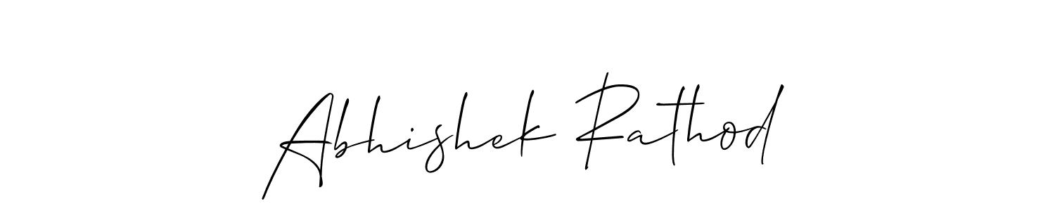 Make a beautiful signature design for name Abhishek Rathod. With this signature (Allison_Script) style, you can create a handwritten signature for free. Abhishek Rathod signature style 2 images and pictures png