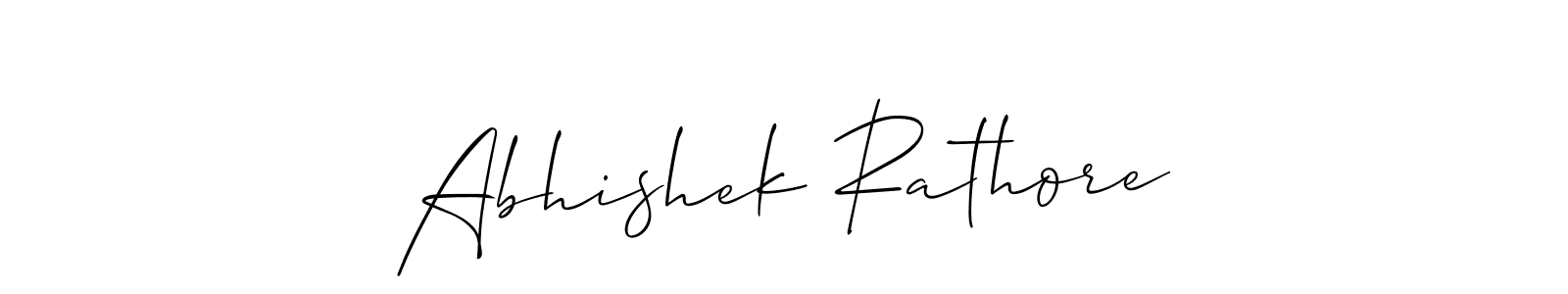 Also we have Abhishek Rathore name is the best signature style. Create professional handwritten signature collection using Allison_Script autograph style. Abhishek Rathore signature style 2 images and pictures png