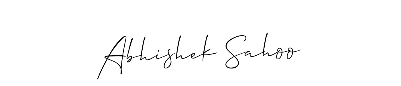 Create a beautiful signature design for name Abhishek Sahoo. With this signature (Allison_Script) fonts, you can make a handwritten signature for free. Abhishek Sahoo signature style 2 images and pictures png