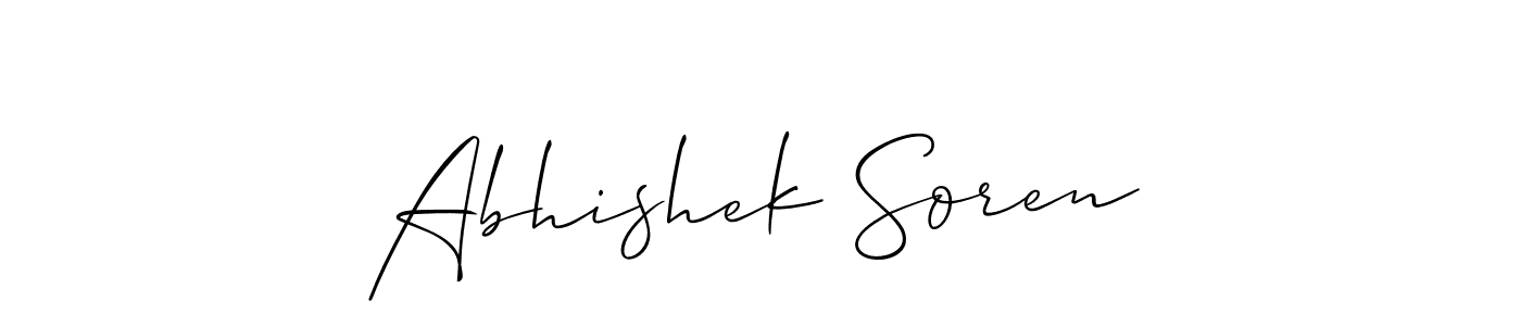 Create a beautiful signature design for name Abhishek Soren. With this signature (Allison_Script) fonts, you can make a handwritten signature for free. Abhishek Soren signature style 2 images and pictures png