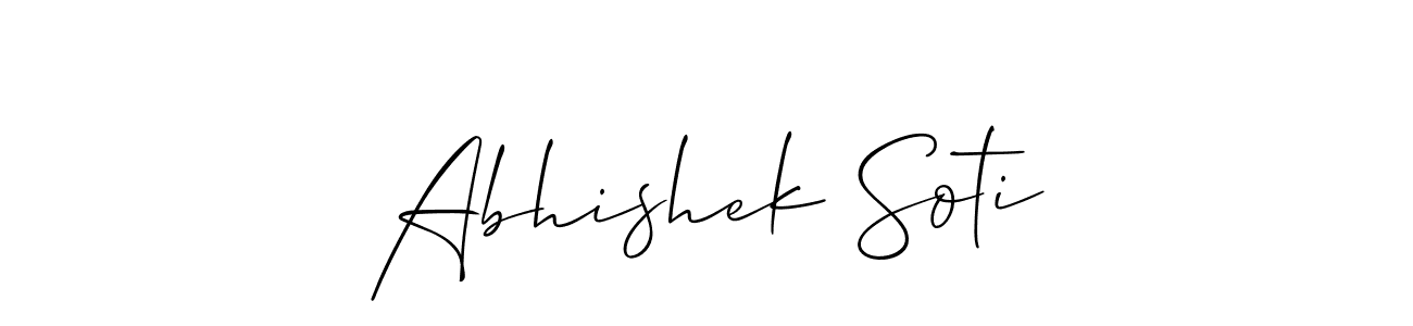 How to Draw Abhishek Soti signature style? Allison_Script is a latest design signature styles for name Abhishek Soti. Abhishek Soti signature style 2 images and pictures png