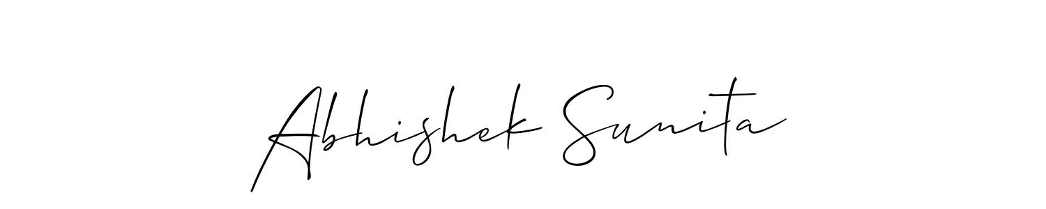 You can use this online signature creator to create a handwritten signature for the name Abhishek Sunita. This is the best online autograph maker. Abhishek Sunita signature style 2 images and pictures png