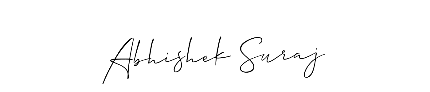 It looks lik you need a new signature style for name Abhishek Suraj. Design unique handwritten (Allison_Script) signature with our free signature maker in just a few clicks. Abhishek Suraj signature style 2 images and pictures png
