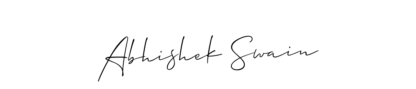 Use a signature maker to create a handwritten signature online. With this signature software, you can design (Allison_Script) your own signature for name Abhishek Swain. Abhishek Swain signature style 2 images and pictures png