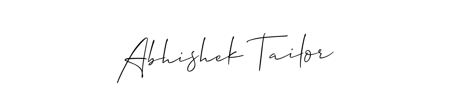 How to Draw Abhishek Tailor signature style? Allison_Script is a latest design signature styles for name Abhishek Tailor. Abhishek Tailor signature style 2 images and pictures png