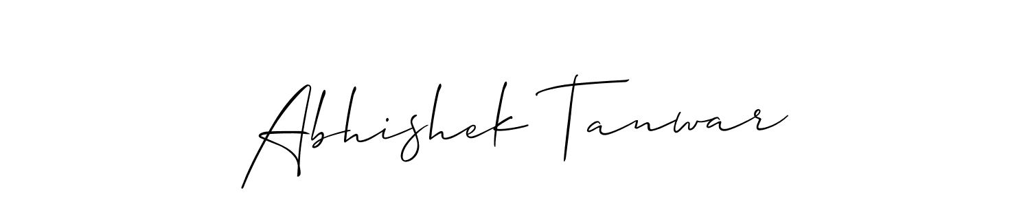 Create a beautiful signature design for name Abhishek Tanwar. With this signature (Allison_Script) fonts, you can make a handwritten signature for free. Abhishek Tanwar signature style 2 images and pictures png