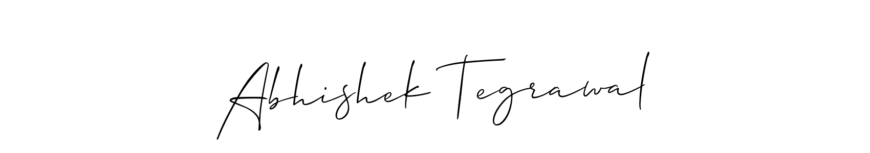 Use a signature maker to create a handwritten signature online. With this signature software, you can design (Allison_Script) your own signature for name Abhishek Tegrawal. Abhishek Tegrawal signature style 2 images and pictures png